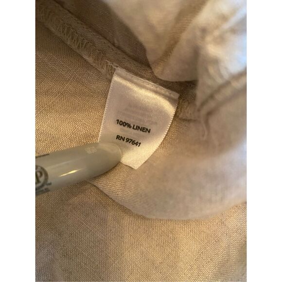J. Jill Linen Women's Long Sleeve Button Down Shirt Large Khaki Tan - Picture 4 of 7